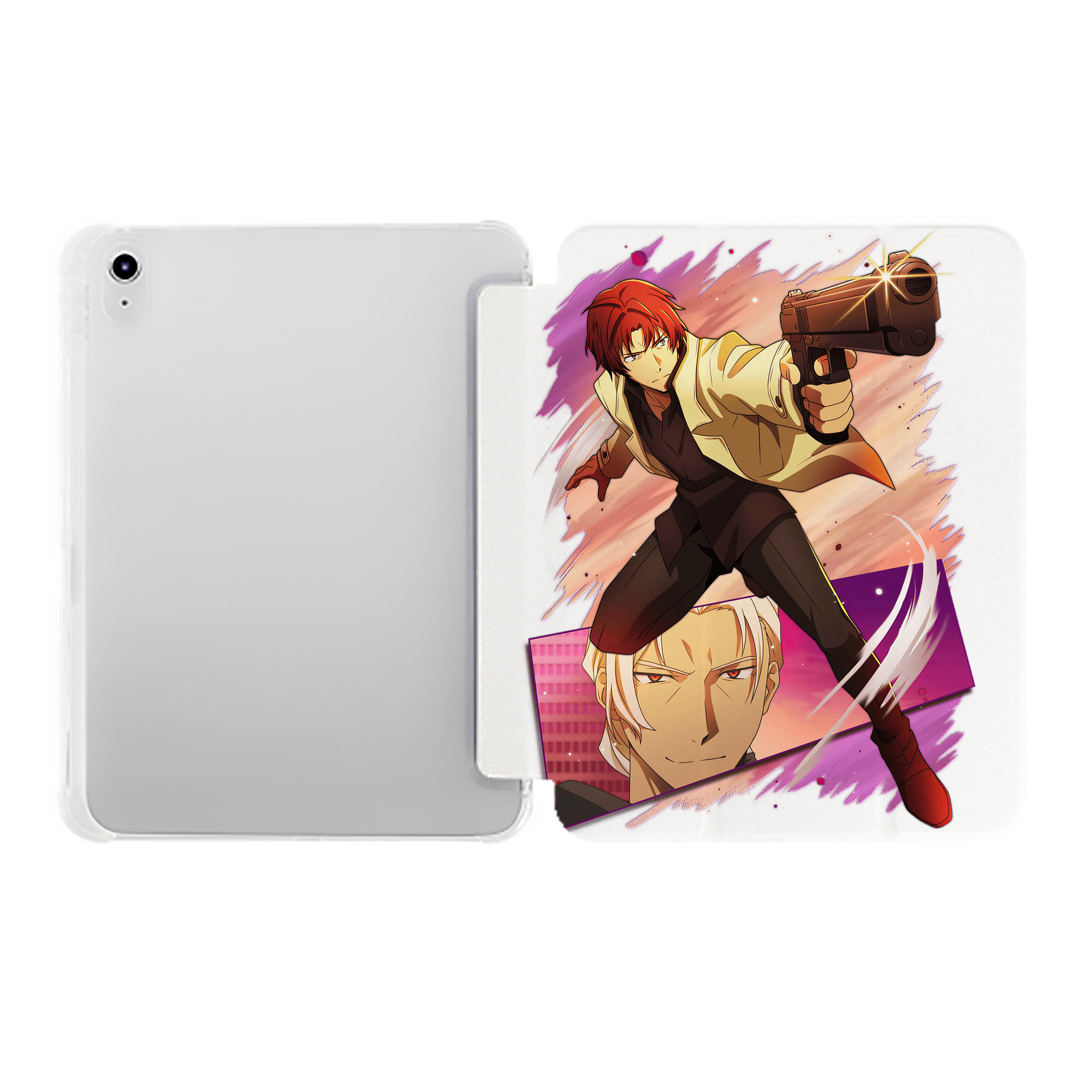（画像用） 文豪ストレイドッグス Bungo Stray Dogs IPad ケース ペン収納付き 三つ折りスタンド PUレザー×シリコン 対応機種9.5/10.5/10.9インチ